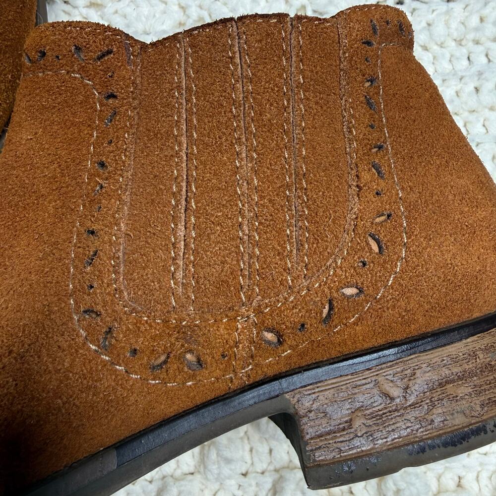 EARTH Women's 9 Buxton Suede Leather Ankle Boot Shoe Cognac Brown - Picture 8 of 13